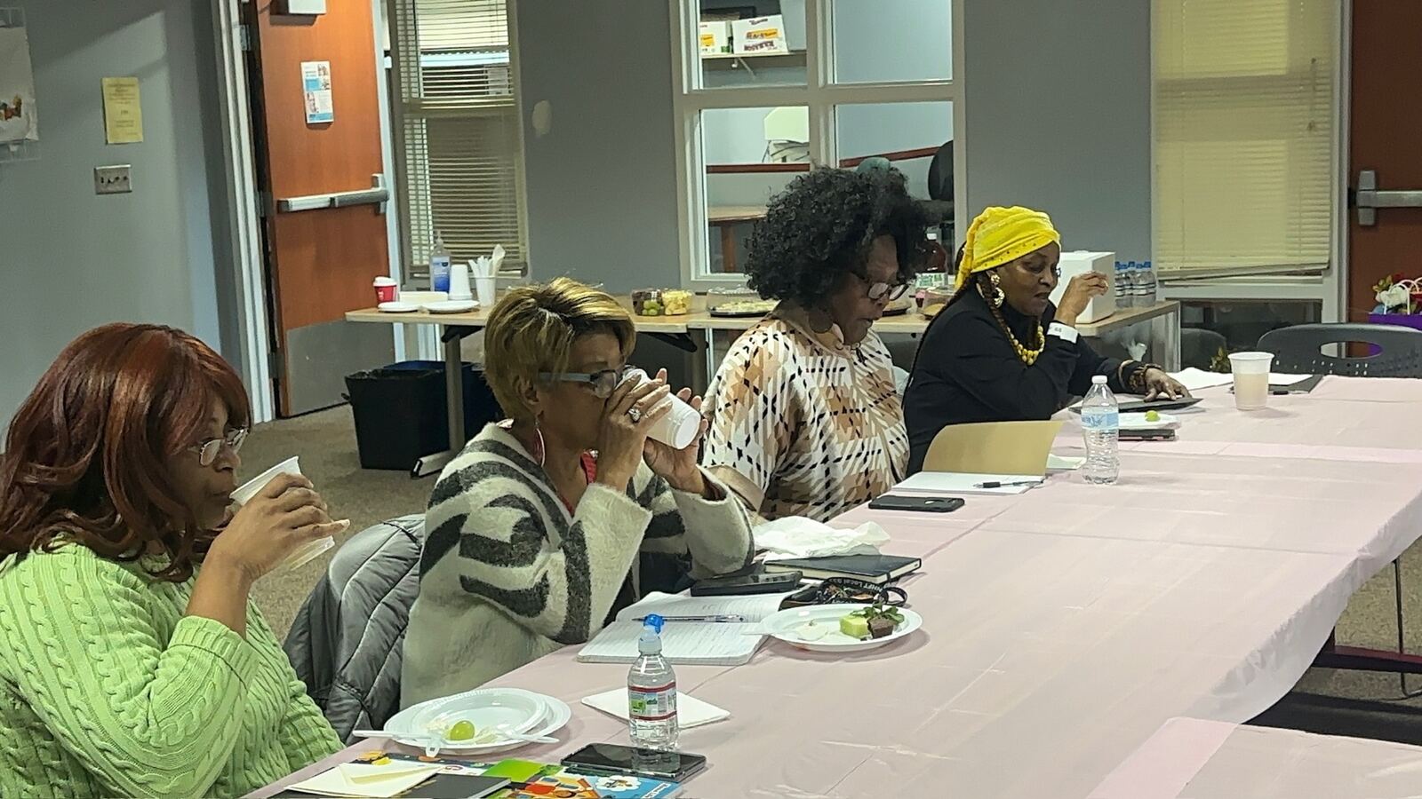 Participants sharing during a Dream Moms session
