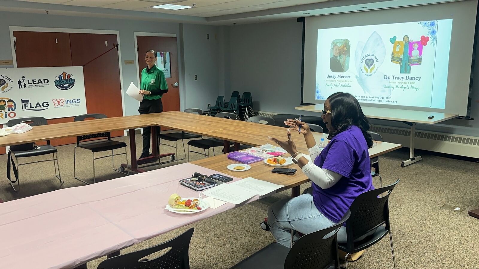 Dream Moms facilitators welcoming participants at a Legacy Circle session